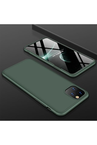 Apple Uyumlu iPhone 11 Pro Max Kılıf Zore Ays Kapak Koyu Yeşil