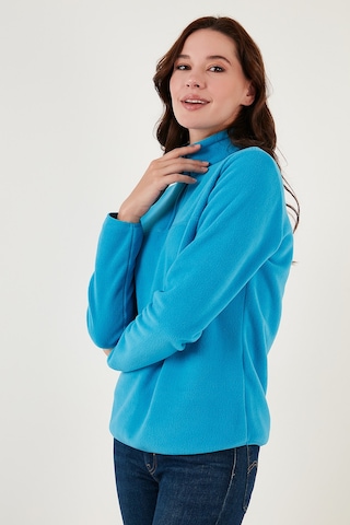 Lela Slim Fit Yumuşak Dokulu Anti-Pilling Tüylenme Yapmayan Yarım Fermuarlı Bayan Polar 5907000 Turkuaz