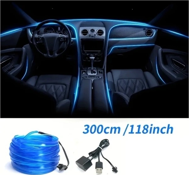 Trendooze Turcoshop11 Mor 78.74 İnç Usb Araç İçi Led Dekorasyon Şeridi