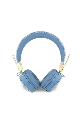 Kulak Üstü Bluetooth Kulaklık Guess Lisanslı Pu Deri Ayarlanabilir Tasarım Mavi