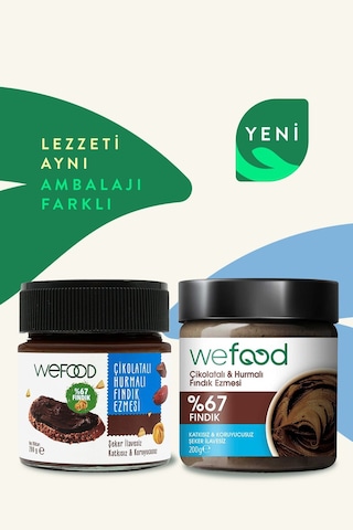 Wefood Çikolatalı Hurmalı Fındık Ezmesi (Katkısız) 200 gr