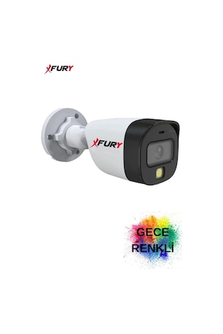 Fury Gece Renkli 5mp Lens 2mp 1080p Full Hd Suya Dayanıklı Güvenlik Kamerası Ultra Led Renkli Gece Görüş