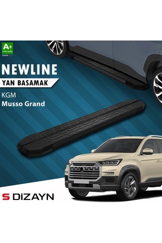 S-dizayn Kgm Musso Grand Newline Siyah Yan Basamak 213 Cm 2026 Üzeri A+ Kalite