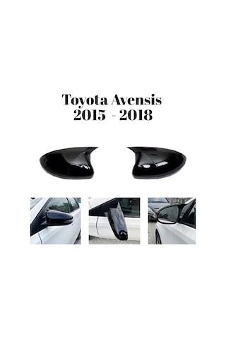 Toyota Avensis 2015 2016 2017 2018 Uyumlu Yarasa Batman Ayna Kapağı Takımı Parlak Siyah