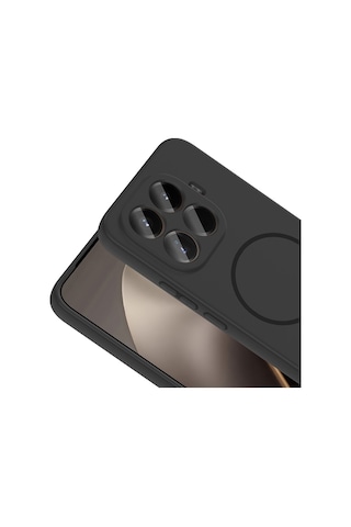 Vendas Xiaomi 15t Pro Kılıf M-safe Şarj Özellikli Zore Meta Kapak + Hayalet Ekran Koruyucu Siyah