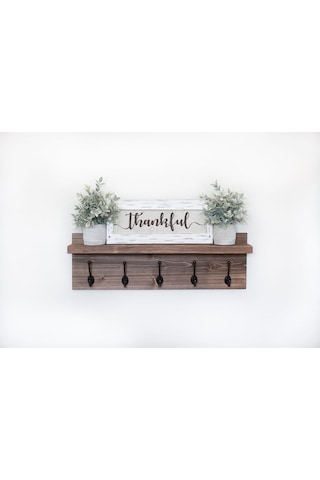 Halevia Ahşap Klasik Duvar Askılık. Ceviz