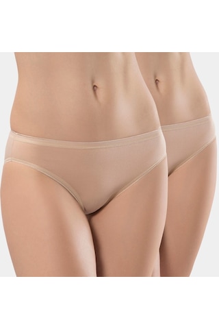 Türen Kadın Likralı 2'li Pamuklu Bikini Külot 230/ten 001
