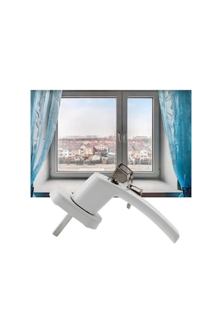 Pazly Alüminyum Pencere Kolu Kilit Yuvarlak Kolu - Çinko Alaşım - Ergonomik Tasarım - Kullanımı Kolay