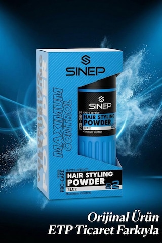 Sinep Toz Wax No:2 Extra Hold Mavi Blue Profesyonel Şekillendirme & Güçlü Tutuş 20 Gr
