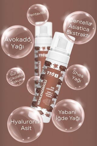 Tto-x Nemlendiricili Duş Köpüğü Sütlü&çikolata Kokulu 200ml Çikolata 10744785