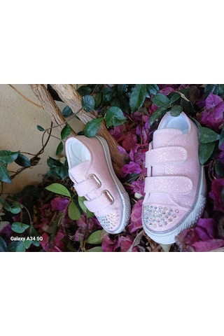 Scarpe Magiche Kız Çocuk Sneakers Pembe Ayakkabı 31-35 Numara Arası Işıksızdır Pembe