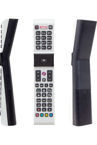 Profilo Rca49130 - Vestel Uyumlu Smart Sanyo - Jvc Netflix Tuşlu Beyaz Yazısız Lcd Led Tv Kumanda