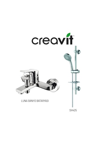 Creavit Luna Banyo Bataryası Ln 2500 Ve Sürgülü El Duş Seti Sh425 Krom