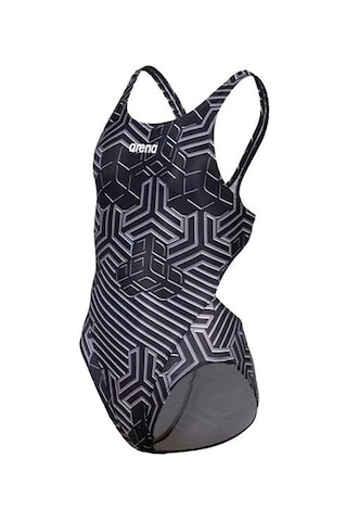 Arena Kıkko Kız Çocuk Yüzücü Mayosu Siyah-beyaz Siyah-beyaz