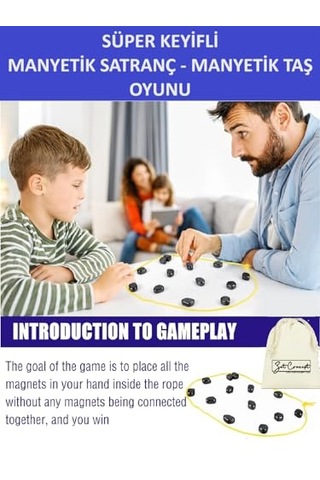 Süper Keyifli Manyetik Taş Oyunu - Mıknatıslı Satranç Oyunu, Mıknatıslı Taş Oyunu, Eğitici Masa Oyunu, Konsantrasyon Ve Mantıksal Düşünme Geliştirici, Ebeveyn-çocuk İletişimi, Gençler İçin Parti Oyunu