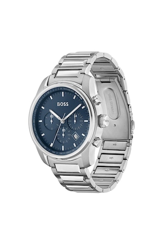 Hugo Boss HB1514007 Çelik Gri Mavi Kadran 44mm Erkek Kol Saati