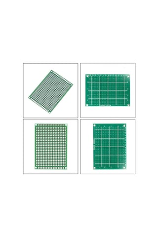 Koodmax 10 Adet 5x7cm Proto Pcb Delikli Pertinaks Prototip Deney Kartı Delikli Plaket Pertenaks