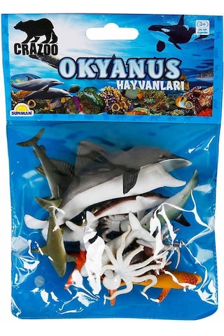 Okyanus Hayvanları Poşetli Hayvan Oyun Seti - Mavi Balina