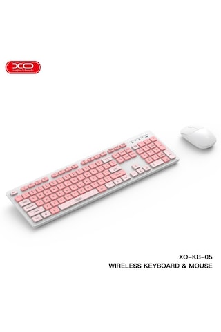Dco Kb-05 Kablosuz Klavye Ve Mouse Seti Pembe Optik