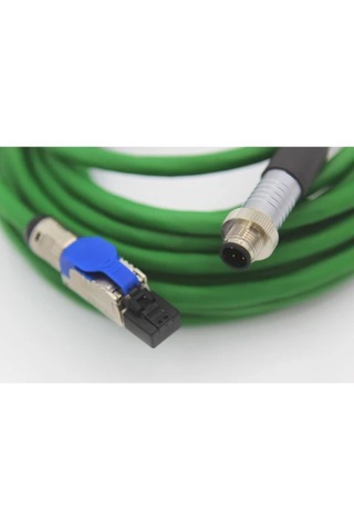 Pur M12 - Rj45 Ethernet Kabloları 4 Pinli D Kodlu Ip67