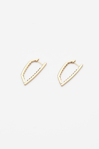 İnce Form Metal Küpe Gold