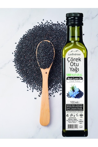 Lavendrose %100 Saf ve Doğal Soğuk Sıkım Çörekotu Yağı 100 ML