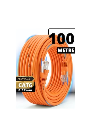 Mn6 M107xt Cat6 Ethernet Kablosu 100 Metre 0.57mm Utp Ultra Dayanıklı Çift Kat Korumalı Dış Mekan Ağır Şartlara Uygun Lan Kablosu