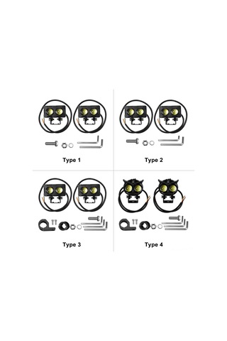 Monyee Alüminyum 30-45w 12-85v Ip65 Su Geçirmez Çift Led Far Beyaz-yellow Motosiklet Atv Suv İçin Bir Çift Siyah Konoid Mermi Şekli