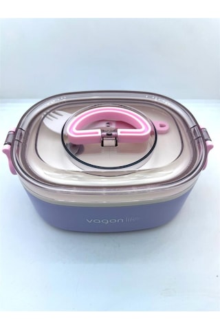 Vagonlife Paslanmaz Çelik Tek Bölmeli Yemek Kabı - Lunch Box Vgn540 Lila Lila