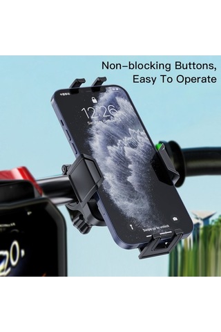 Ebitda Yesido C127 Çift Taraflı Ayarlanabilir Bisiklet Saplı Telefon Tutucu Siyah Siyah