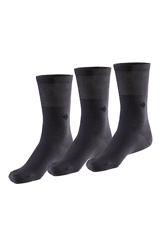 Bonny Silver Koku Yapmayan Soket Gümüş Çorap 3'lü Paket Füme