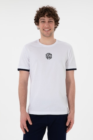U.S. Polo Assn. Erkek Regular Fit Bisiklet Yaka Beyaz Tişört 50306900-VR013