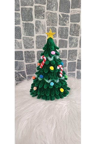 Mini Çam Ağacı Yılbaşı Hediyesi Yılbaşı Sofrası Süsü Yılbaşı Süsü 19 Cm 20