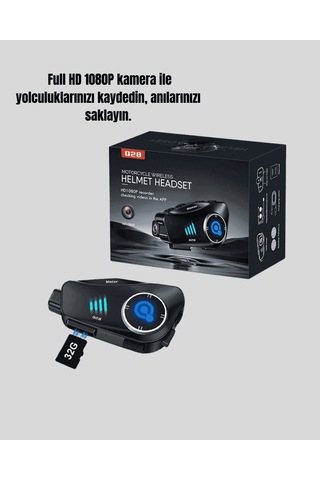 Q28 Kask Kulaklık, Bluetooth 5.3, Su Geçirmez, Gürültü Azaltma