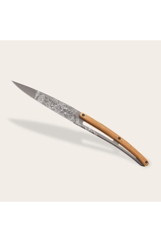 6 Deejo Steak Knives, Olive Wood / Blossom Kahverengi