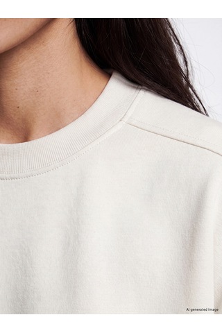 Lcw Vision Gri Soft Touch Oversize Kadın Sweatshirt