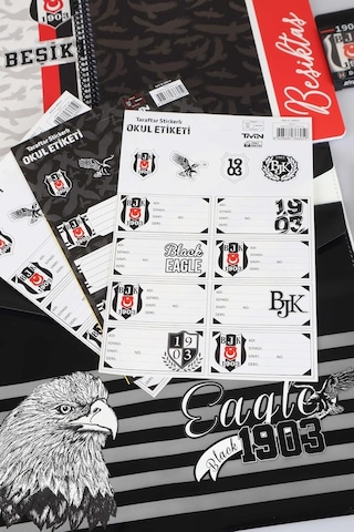 Lisanslı A4 Spiralli Kareli Çizgili Defter Seti, Kalem, Silgi, Kalemtraş Ve Okul Etiketi Çok Renkli