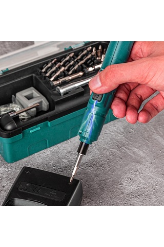 Xindoker Kısa Tipi Mini Elektrikli Somun Döndürücü Seti, Type-c Şarjlı, 250rpm Hızlı, 12 Parça, Cep Telefonu Saat Tamiri İçin Hassas Çalışma