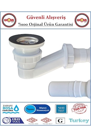 Duş Teknesi Gider Sifonu - Duşakabin Tekne Tropleni Körüklü Beyaz