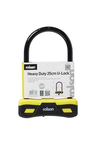 Rolson 66743 250 X 165 Mm U Type Bicycle Lock , Black Çok Renkli
