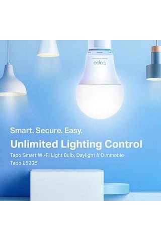 Tapo L520E Tapo Akıllı Wi-Fi Ampul, Gün Işığı ve Işık Şiddeti Ayarlanabilir
