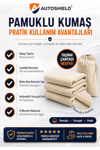 Renault Megane Sedan Uyumlu Pamuklu Bez Oto Branda Araç Örtüsü Toz Koruyucu Boya Dostu