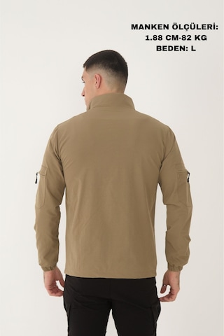 Camp Scoutland Camp490 Outdoor Tactical Çok Cepli Su İticili Erkek Mevsimlik Taktik Likralı Mont Bej Bej