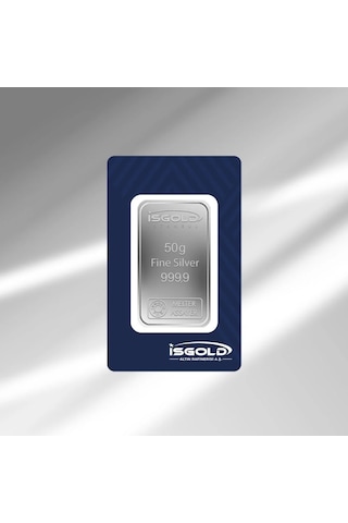 E-gümüş Işgold 50 G Külçe Gümüş