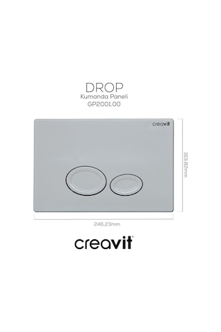 Creavit Drop Beyaz Kumanda Paneli  GP2001.00 Beyaz