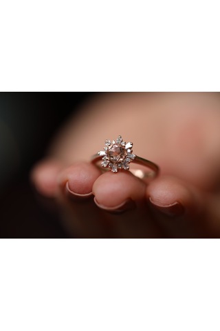 Reis Kuyumculuk T1528 The Morganite Altın Yüzük