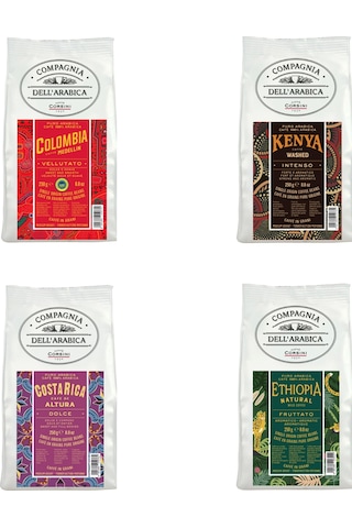 Caffe Corsini %100 Arabica Çekirdek Kahve Tadım Seti 4 x 250 G