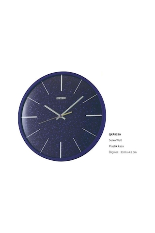 Seiko Qxa828a Lacivert Renkli Ahşap Kasa Quartz Mekanizmalı Duvar Saati Çok Renkli