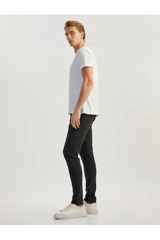 Koton Normal Bel Pamuklu Skinny Fit Jean Pantolon - Michael Jean Siyah 5sam40076ıd
