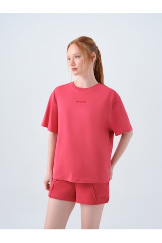 Oversize Kadın Tshirt K.kol Kırmızı